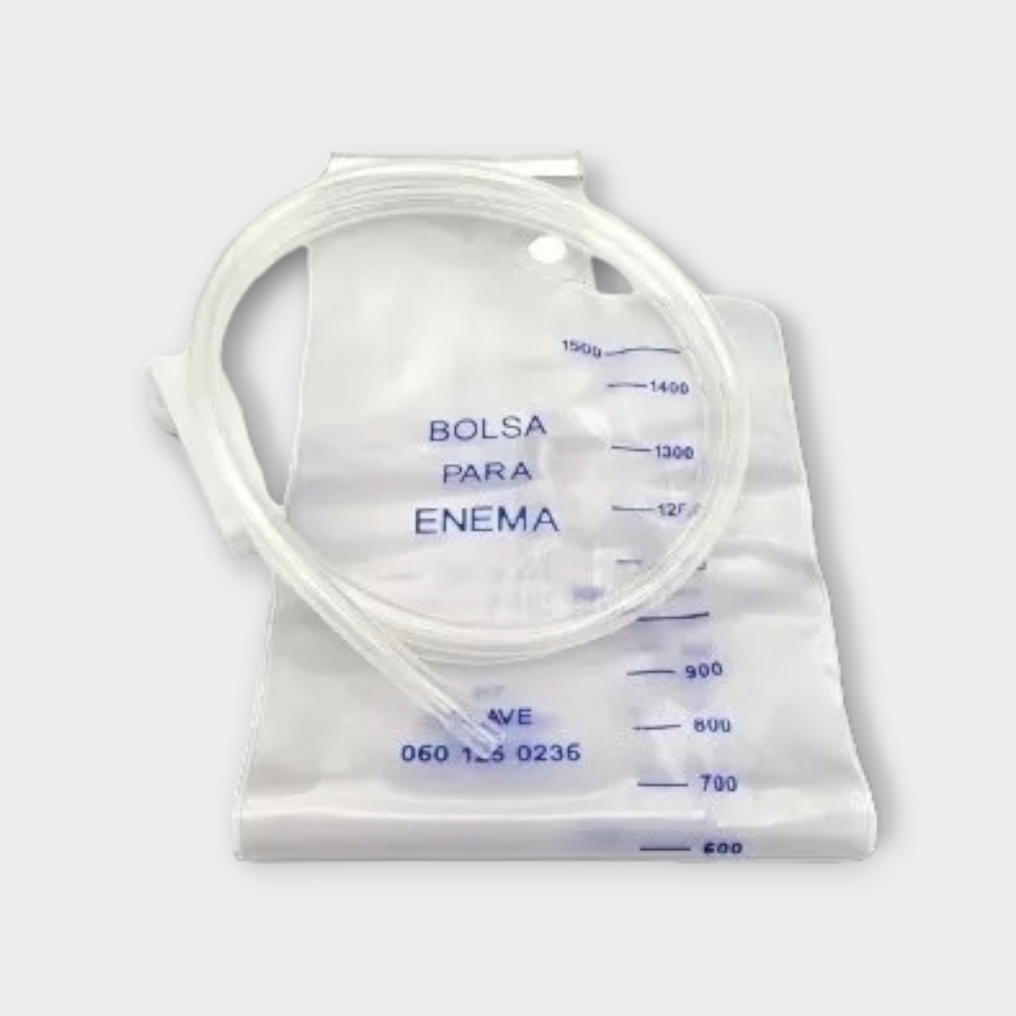 Bolsa para enema con tubo, 1500 ml, no estéril, atoxico, 
desechable - DM