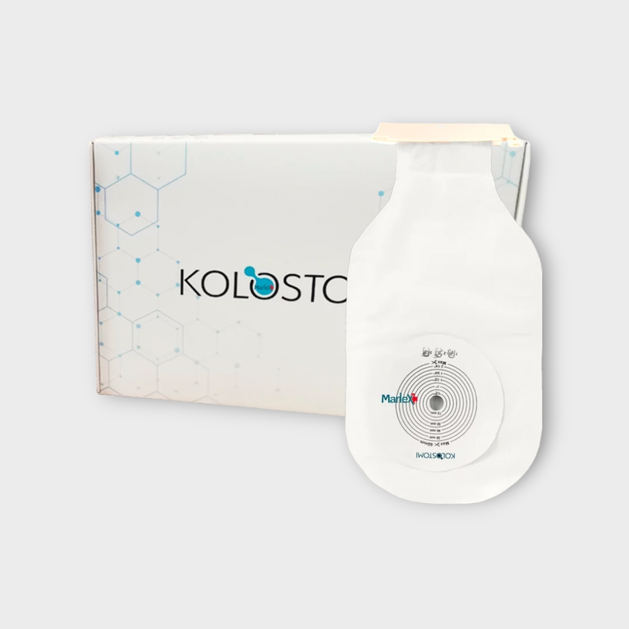 Bolsa para ileostomía o colostomía, autoadherible, de plástico grado médicos, suave, a prueba de olor, drenable, en forma de botella 30 x 15 cm - Kolostomi