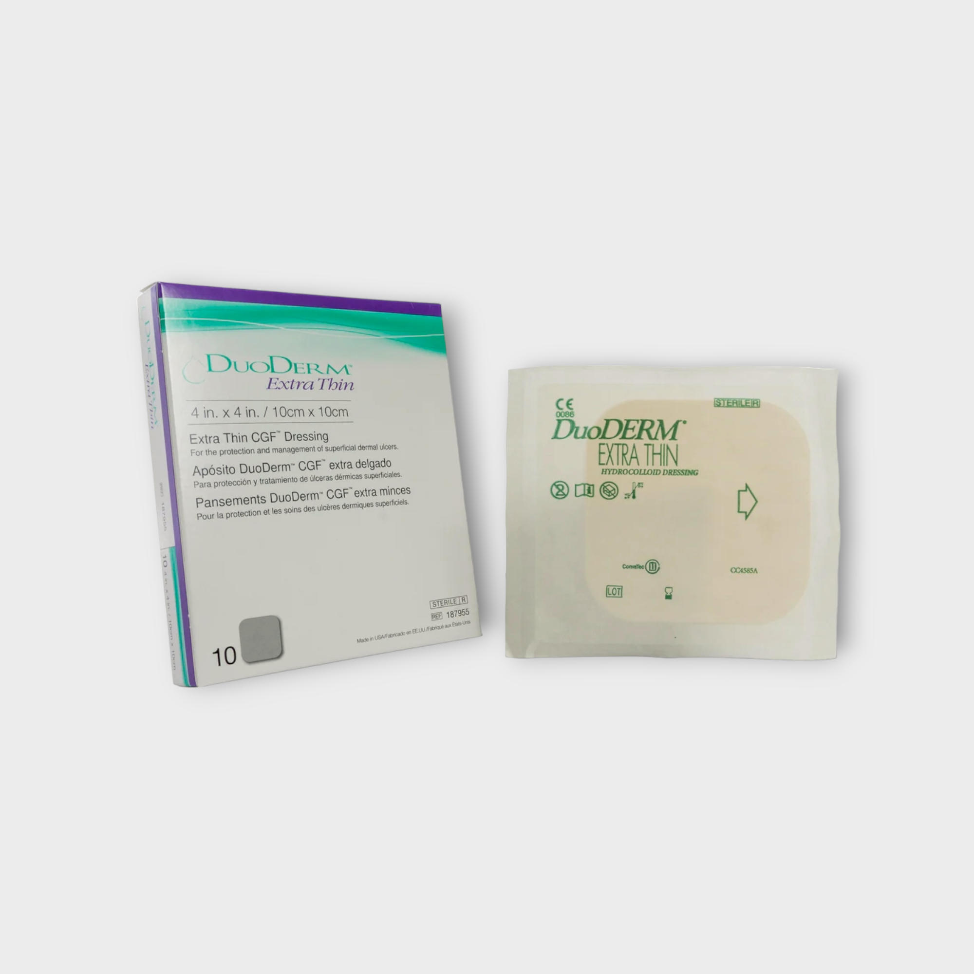 Apósito hidrocoloide Duoderm extra thin 10cm x 10cm - Convatec