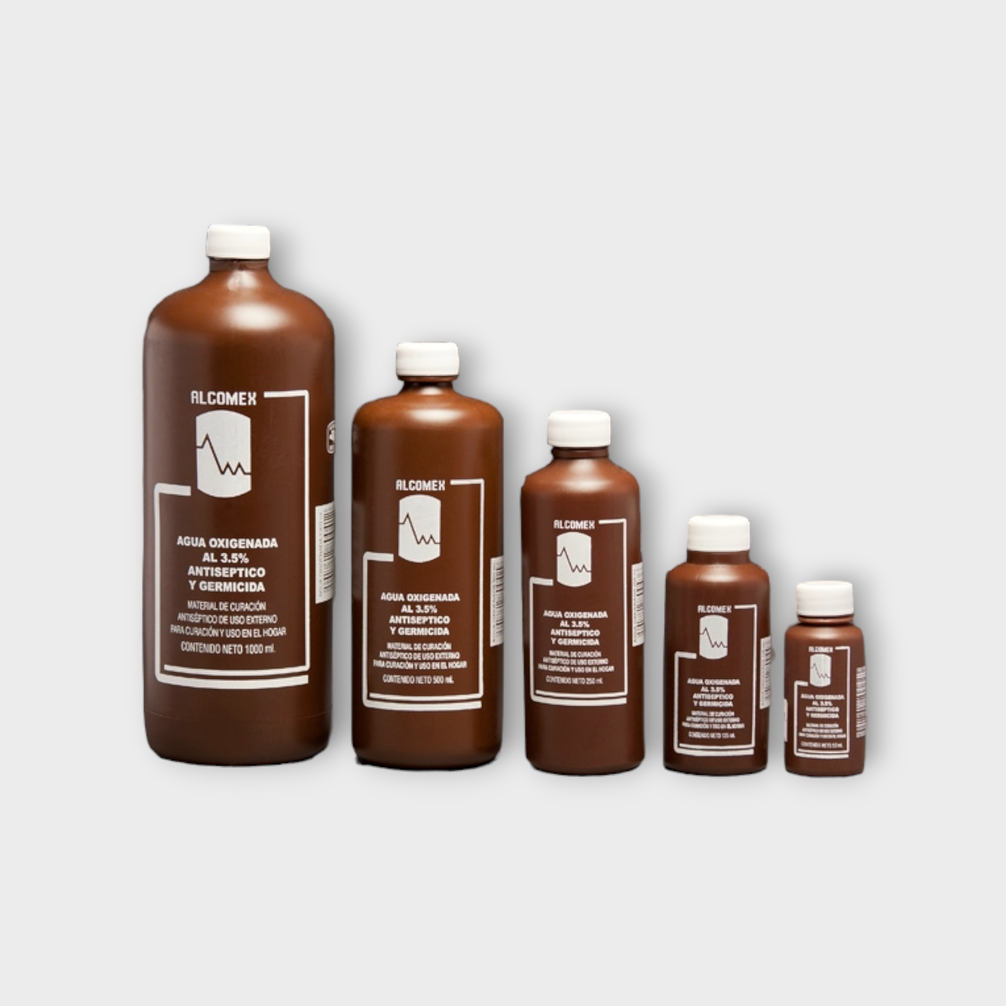 Agua oxigenada al 2.5-3.5% antiséptico y germicida - Alcomex
