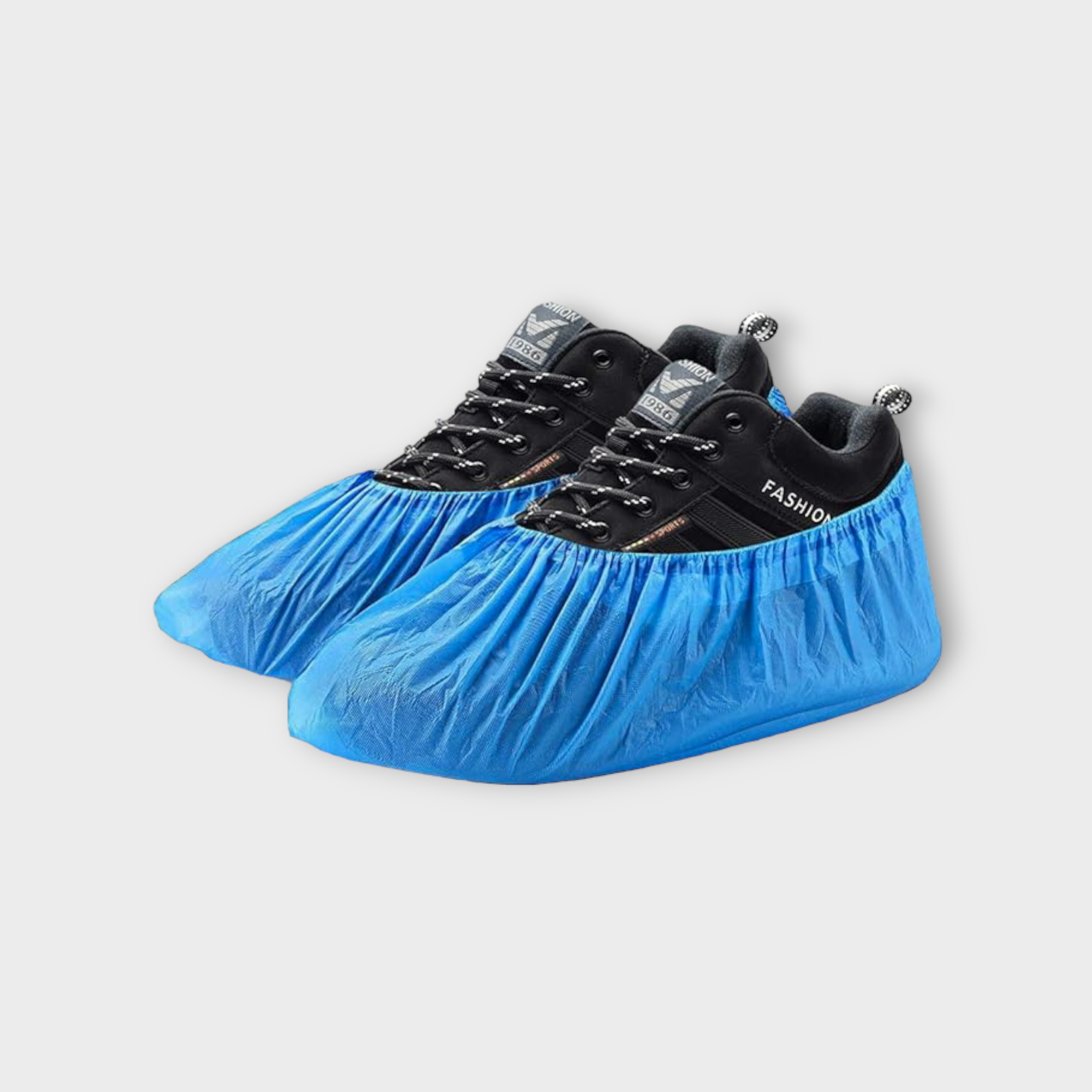 Cubre zapatos con elástico en la parte baja y alta