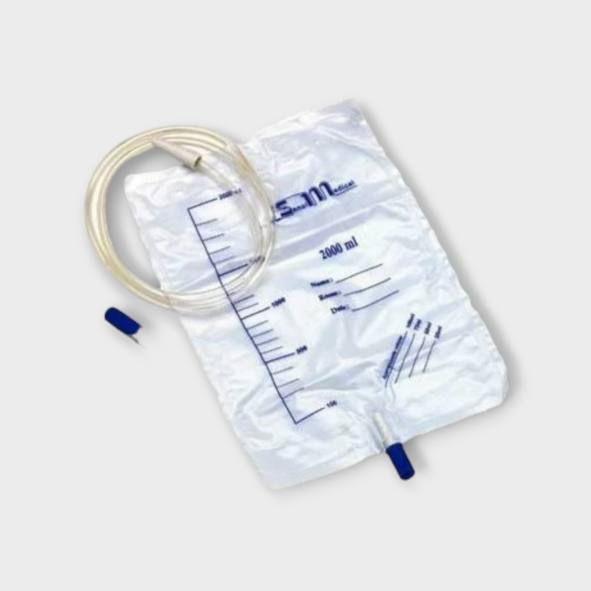 Bolsa para recolección de orina, estéril, desechable y atoxica con dispositivo antirreflujo y pinza en el tubo de vaciado 200ml plus - Sensimedical