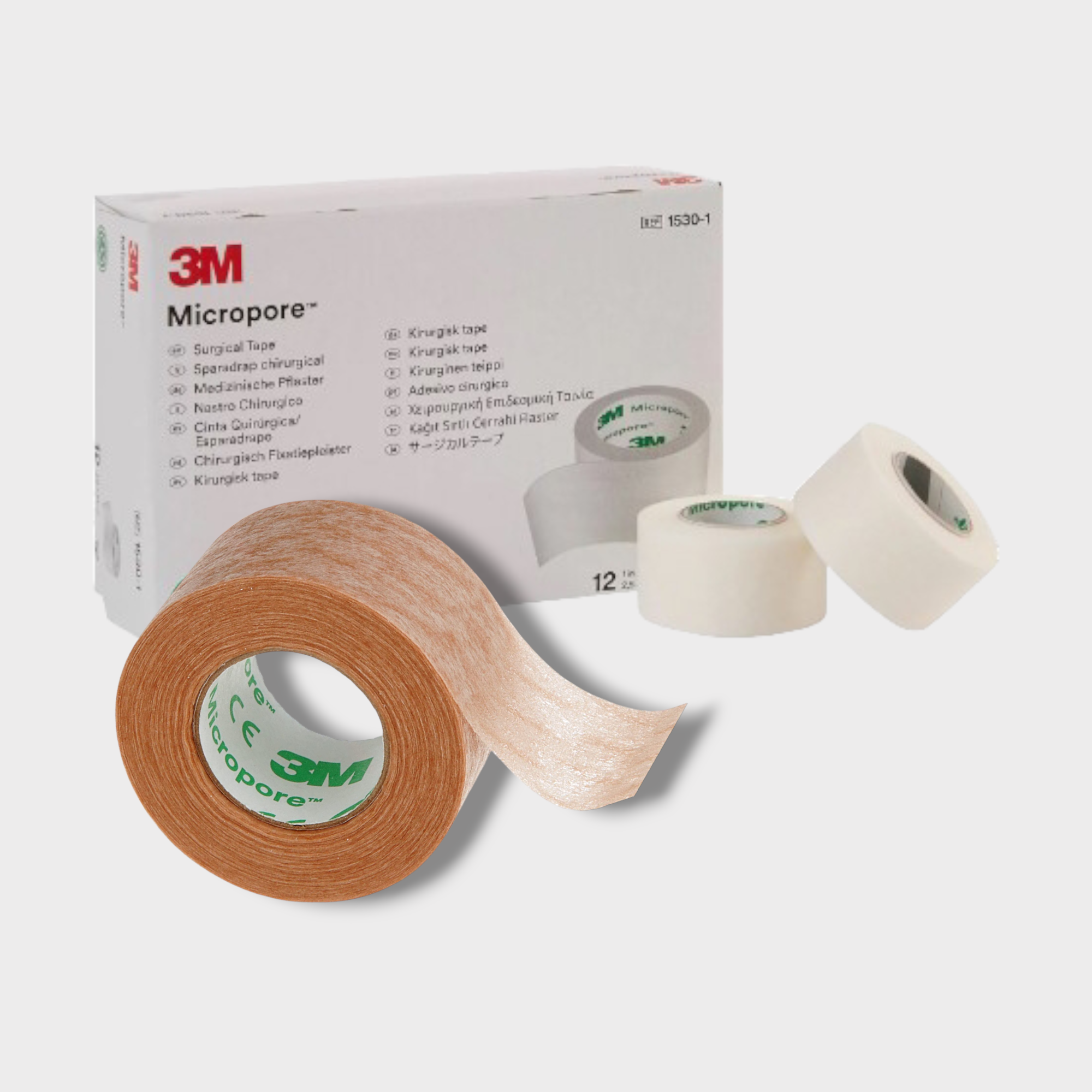 Cinta quirúrgica Micropore blanco y color piel - 3M