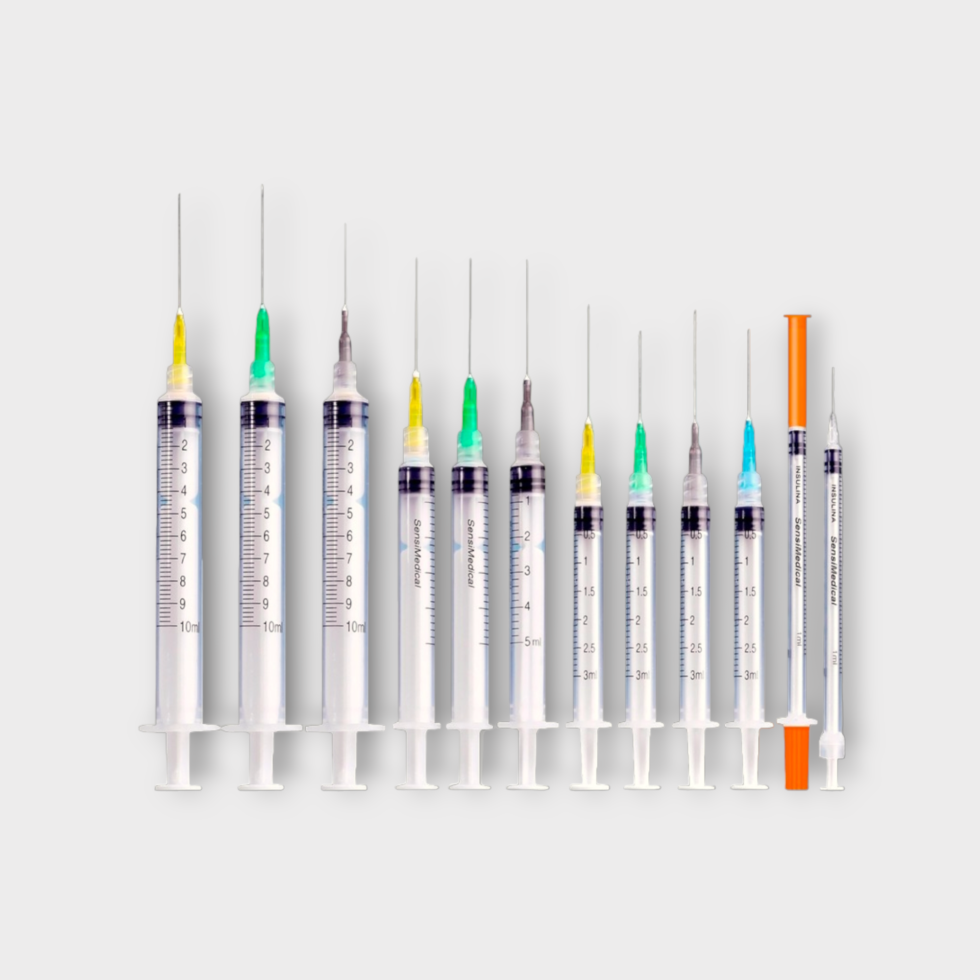 Jeringa con aguja desechable, estéril de polipropileno - Ambiderm