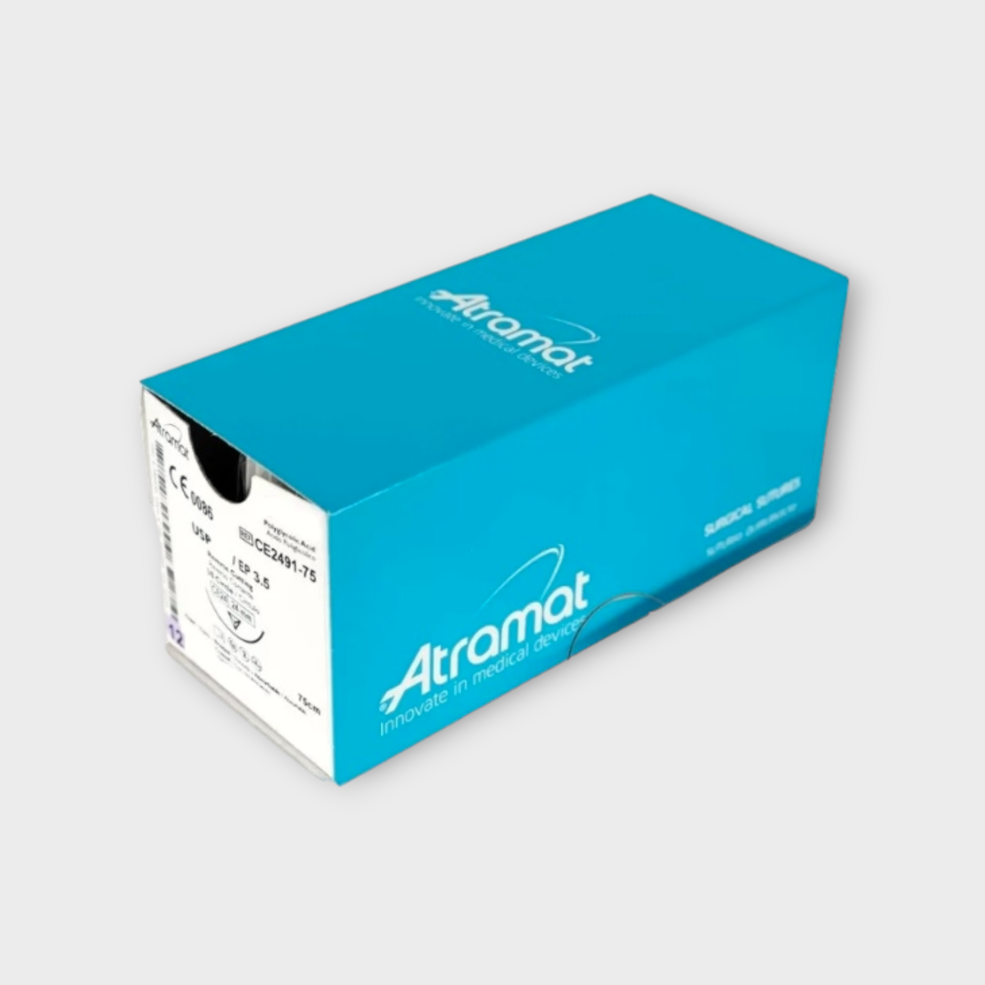 Suturas (Nylon, Polypropileno, Seda, Ácido poliglicolico, Catgut chromico) - Atramat