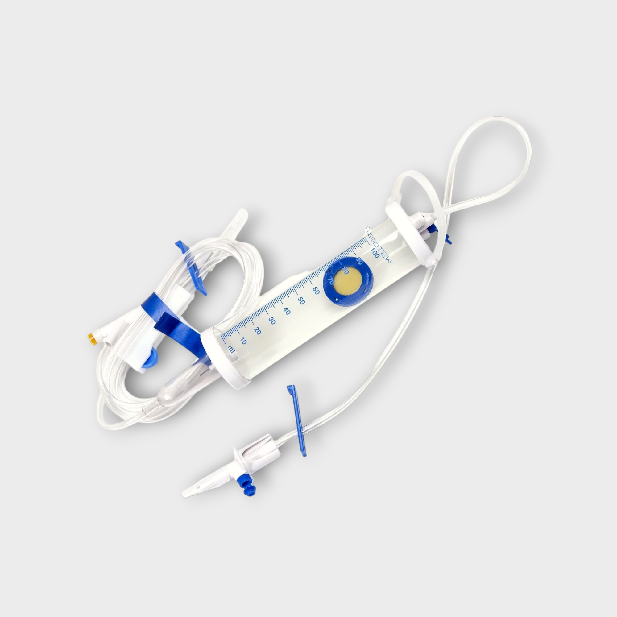 Flebotek equipo para venoclisis estéril con
medidor de volumen hasta 100ml, 150ml - Pisa